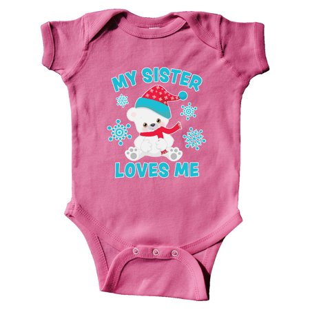 Inktastic Polar Bear My Sister Loves Me in Santa Hat with Snowflakes Gift Baby Boy or Baby Girl Bodysuit
Inktastic Polar Bear My Sister Loves Me in Santa Hat with Snowflakes Gift Baby Boy or Baby Girl Bodysuit