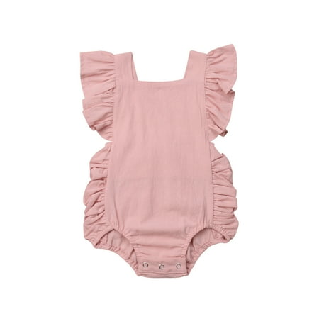 Qiylii Toddler Baby Girl Sleeveless Jumpsuit Ruffle Solid Color One-Pieces Romper Summer Clothes Outfit 0-24M
Qiylii Toddler Baby Girl Sleeveless Jumpsuit Ruffle Solid Color One-Pieces Romper Summer Clothes Outfit 0-24M