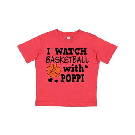 Inktastic I Watch Basketball with Poppi Gift Toddler Boy Girl T-Shirt