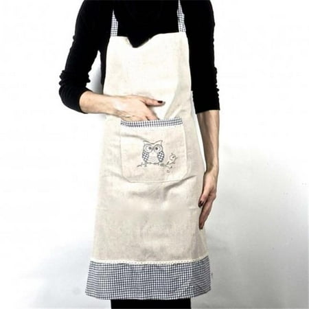 Hi-Line Gift FBAP-002-OW Kitchen Linen Apron - Owl