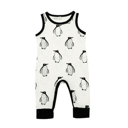 Canrulo Newborn Baby Boys Summer Romper Clothing Cartoon Animal Printed Sleeveless Button Jumpsuits Clothing White Penguin 9-12 Months
Canrulo Newborn Baby Boys Summer Romper Clothing Cartoon Animal Printed Sleeveless Button Jumpsuits Clothing White Penguin 9-12 Months