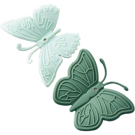 Butterfly Mini Silicone Oven Mitt Magnetic Heat Resistant Gloves for All Pot Oven Air Fryer Pot Holders for Kitchen Pinch Grip ( 2 pcs Green)