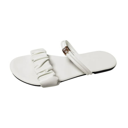 Slippers for Women Fashion Womens Casual Shoes Breathable Flat Outdoor Leisure Slippers Womens Slippers Pu White 38
Slippers for Women Fashion Womens Casual Shoes Breathable Flat Outdoor Leisure Slippers Womens Slippers Pu White 38