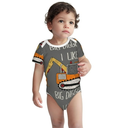 Fotbe I Like Big Digger Pattern Unisex-baby Short-sleeve Bodysuit Short Sleeve Bodysuits One-piece 100% Organic Cotton for Infant Baby Boys Unisex-6 Months
Fotbe I Like Big Digger Pattern Unisex-baby Short-sleeve Bodysuit Short Sleeve Bodysuits One-piece 100% Organic Cotton for Infant Baby Boys Unisex-6 Months