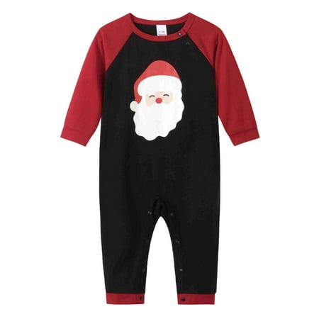 Nomeni Christmas Sleepwear Family Pajamas Set Matching Christmas Print Family Pajamas Family Loungewear Romper