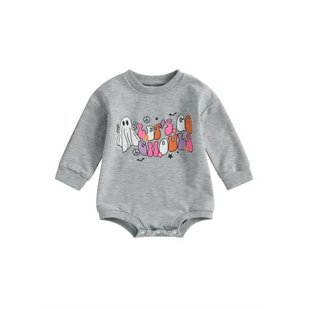Halloween Newborn Baby Boy Girl Sweatshirt Romper Ghost Letters Print Long Sleeve Bodysuits Pullover Tops Fall Clothes
Halloween Newborn Baby Boy Girl Sweatshirt Romper Ghost Letters Print Long Sleeve Bodysuits Pullover Tops Fall Clothes