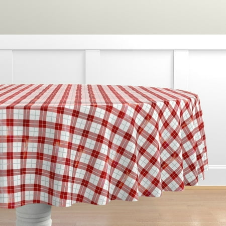 Cotton Sateen Tablecloth 70 Round - Christmas Watercolor Plaid Classic Red White Stripe Picnic Holiday Print Custom Table Linens by Spoonflower
Cotton Sateen Tablecloth 70 Round - Christmas Watercolor Plaid Classic Red White Stripe Picnic Holiday Print Custom Table Linens by Spoonflower