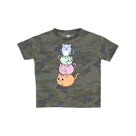 Inktastic Kawaii Kitten Stack Gift Toddler Boy or Toddler Girl T-Shirt