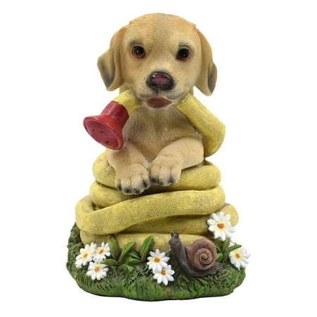 Solar Lamp Adornment Outdoor Garden Ornament Unique Resin Dog Art Craft