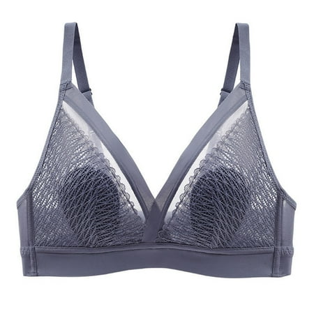 Wheel-Free Bra for Women Thin and Breathable Lace Brassiere Underwear Blue 38/85ABC
Wheel-Free Bra for Women Thin and Breathable Lace Brassiere Underwear Blue 38/85ABC