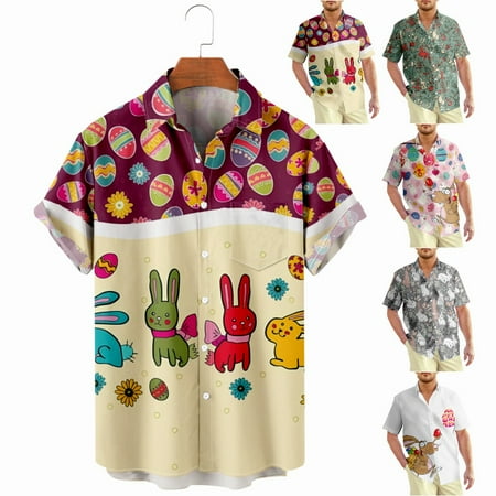 Easter Button Down Short Sleeve T-Shirts with Pocket Polyester Costume for Men Women
Easter Button Down Short Sleeve T-Shirts with Pocket Polyester Costume for Men Women