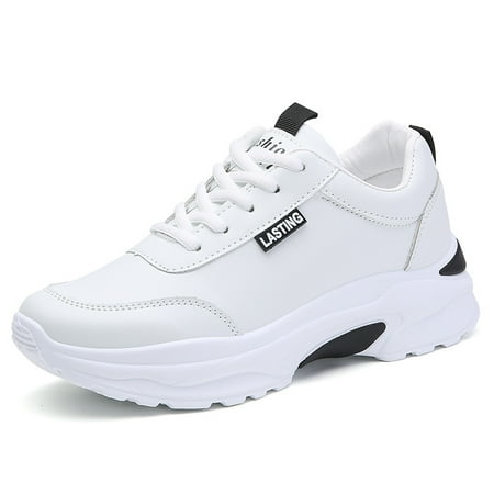 Fashion Lace Up Running Sports Shoes Lightweight Thick Sole Faux Leather Skate Shoes Women‘s Footwear
Fashion Lace Up Running Sports Shoes Lightweight Thick Sole Faux Leather Skate Shoes Women‘s Footwear