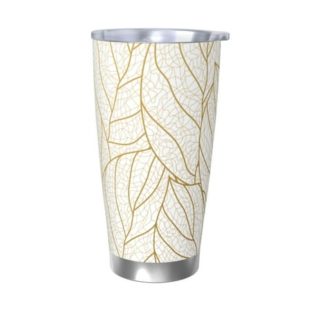 Fuzoiu Elegant Gold Leaf Pattern Print 20oz Tumbler Stainless Steel Vacuum Insulated Car Cup Insulated Coffee Mug Travel Mug with Lid Thermal Cup for Outdoor-Without Straw
Fuzoiu Elegant Gold Leaf Pattern Print 20oz Tumbler Stainless Steel Vacuum Insulated Car Cup Insulated Coffee Mug Travel Mug with Lid Thermal Cup for Outdoor-Without Straw