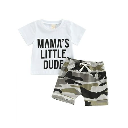Suanret Toddler Baby Boys Outfits Sets Letter Printed Short Sleeve T-shirt + Camouflage Shorts Suits Beachwear White 18-24 Months
Suanret Toddler Baby Boys Outfits Sets Letter Printed Short Sleeve T-shirt + Camouflage Shorts Suits Beachwear White 18-24 Months