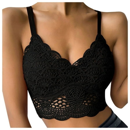Qcmgmg Women s Lace Comfort Bralette Support Bras Eyelash Floral Wireless Bra for Women L
Qcmgmg Women s Lace Comfort Bralette Support Bras Eyelash Floral Wireless Bra for Women L