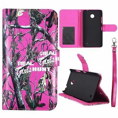 Wallet Pnk RGHT Camo For Nokia 630 Syn Leather Folio Dual Layer Interior Design Flip PU Leather case Cover Card Cash Slots & Stand