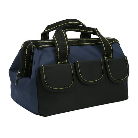 16in Tool Storage Bag Wide Mouth Heavy Duty Water Proof Portable Handheld Tool Tote Bag Black Blue
16in Tool Storage Bag Wide Mouth Heavy Duty Water Proof Portable Handheld Tool Tote Bag Black Blue