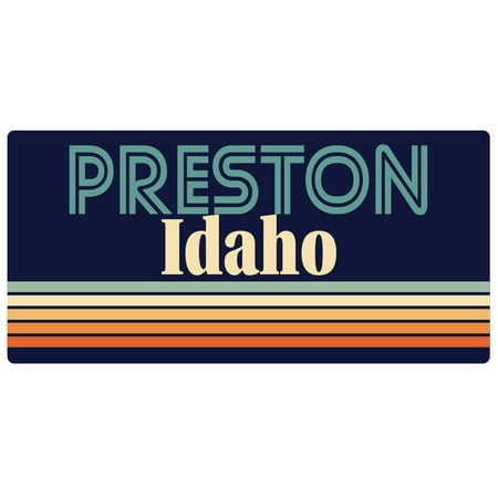 Preston Idaho 5 x 2.5-Inch Fridge Magnet Retro Design