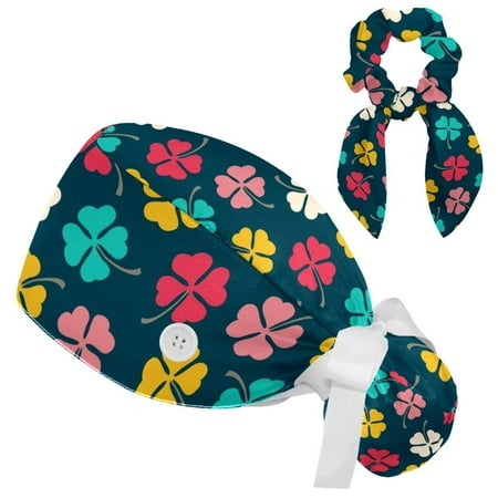 Working Cap with Buttons and Sweatband Scrub Hat Bouffant Caps with Scrunchie Happy St Patrick s Day Tie Back Hats
Working Cap with Buttons and Sweatband Scrub Hat Bouffant Caps with Scrunchie Happy St Patrick s Day Tie Back Hats