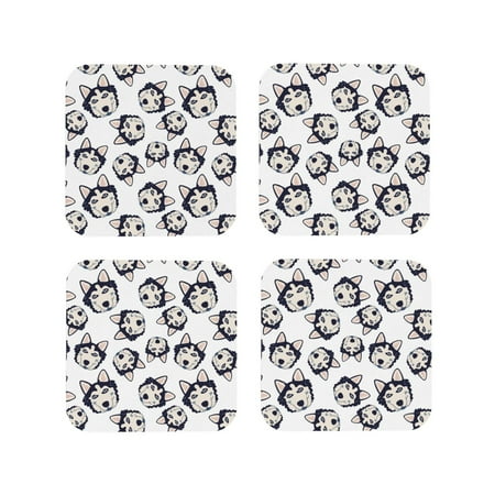 Leather Coasters Set of 4 - Cartoon Cute Husky Dog Lightweight Non-Slip Drink Coasters for Desk Anti-Scalding Desk Cup Coasters for Office Table Decor Square
Leather Coasters Set of 4 - Cartoon Cute Husky Dog Lightweight Non-Slip Drink Coasters for Desk Anti-Scalding Desk Cup Coasters for Office Table Decor Square