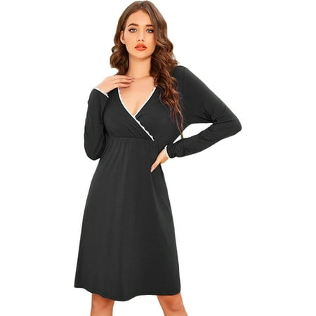 Nursing Nightgown Breastfeeding Sleepwear Women s Maternity Dress V-neck Pajama Dress Delivery Hospital Gown
Nursing Nightgown Breastfeeding Sleepwear Women s Maternity Dress V-neck Pajama Dress Delivery Hospital Gown
