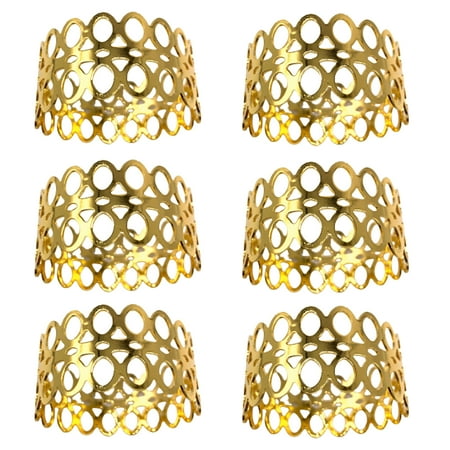 Xunyuan 6Pcs Serviette Buckles Hollow Wear Resistant Iron Table Decoration Napkin Rings for Wedding
Xunyuan 6Pcs Serviette Buckles Hollow Wear Resistant Iron Table Decoration Napkin Rings for Wedding