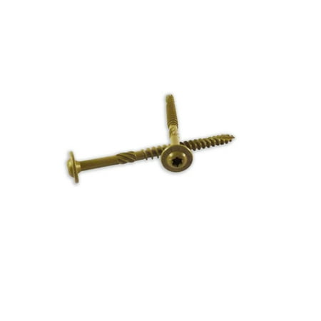 Woodpro 5/16 X 6 In. 1500 Hour Ppg Golden E-Coat Washer Head Screws