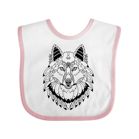Inktastic Tribal Wolf Head Gift Baby Boy or Baby Girl Bib