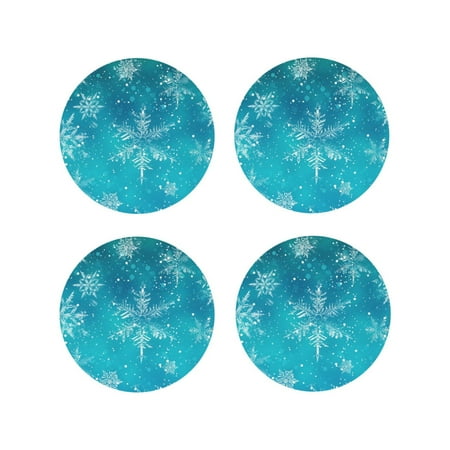 Junzan Christmas Snow Print Coasters for Drinks - Leather Coasters Set of 4 for Coffee Table for Housewarming/Kitchen/Bar/Decor-Round Shape
Junzan Christmas Snow Print Coasters for Drinks - Leather Coasters Set of 4 for Coffee Table for Housewarming/Kitchen/Bar/Decor-Round Shape