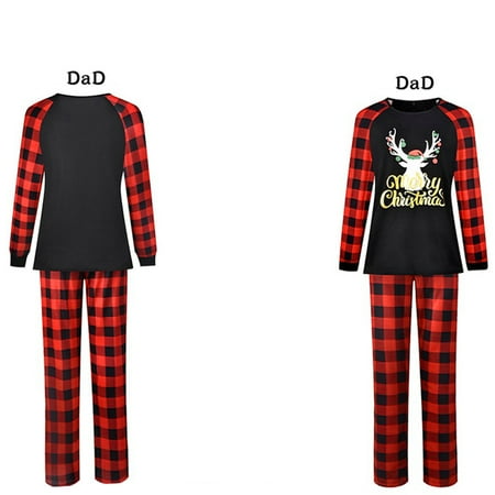 Leutsin Parent-child Attire Christmas Suits Patchwork Plaid Printed Homewear Round Neck Long Sleeve Pajamas Two-piece Set
Leutsin Parent-child Attire Christmas Suits Patchwork Plaid Printed Homewear Round Neck Long Sleeve Pajamas Two-piece Set