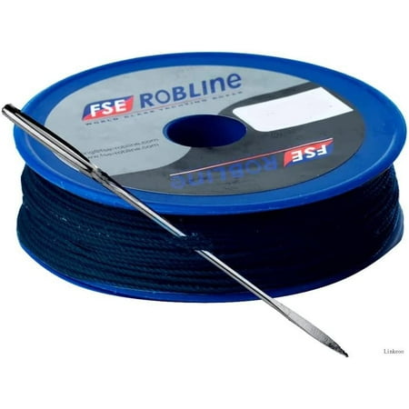 Waxed Tale Yarn Whip e Kit W/Needle - Dark Navy Blue - 0.8Mm X 80M