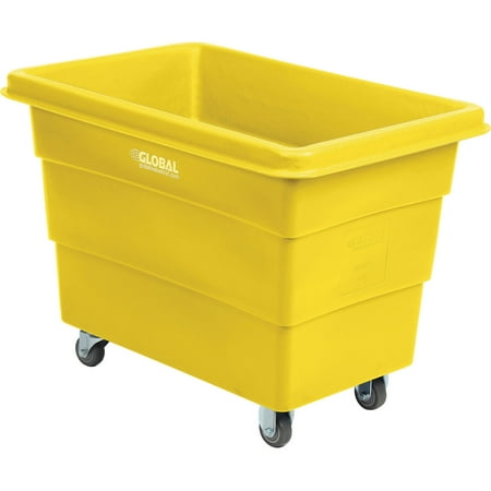 8 Bushel Plastic Bulk Box Truck Direct Mount Base Yellow 33-3/10 L x 24-3/5 W x 27-2/5 H