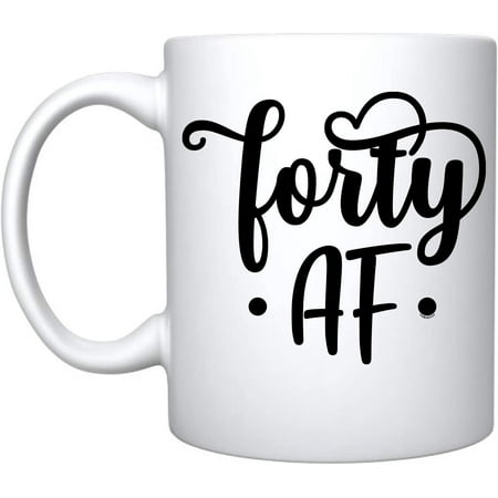 Fourty AF 40 Years Olds Ceramic Coffee Mug Funny Birthday Gifts For Him Her Fourty Fabulous (White Ceramic)
Fourty AF 40 Years Olds Ceramic Coffee Mug Funny Birthday Gifts For Him Her Fourty Fabulous (White Ceramic)