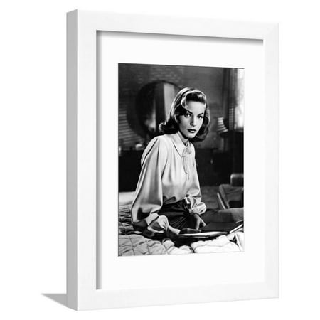 DARK PASSAGE, 1947 directed by DELMER DAVES Lauren Bacall (b/w photo) Framed Print Wall Art