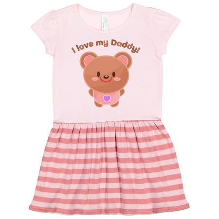 Inktastic I Love My Daddy- cute baby bear Gift Toddler Girl Dress