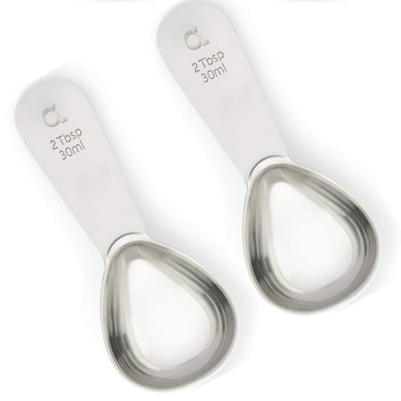 Coffee Scoop (Set of 2) - 2 Tablespoon (Tbsp) - The Best Stainless Steel Measuring Spoons for Coffee Tea and More