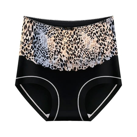 Panties For Women High Waist Leopard Print Ice Silk Seamless Belly Shrinking And Lifting Large Triangle Thin Ice Silk Comfortable Underwear
Panties For Women High Waist Leopard Print Ice Silk Seamless Belly Shrinking And Lifting Large Triangle Thin Ice Silk Comfortable Underwear