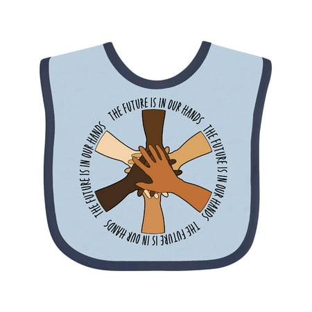 Inktastic The Future is in Our Hands Gift Baby Boy or Baby Girl Bib