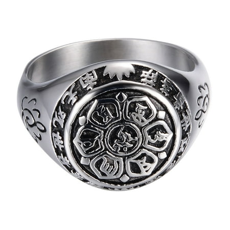 Stainless Steel Retro Ring Unisex Fashion Ring Souvenier Gift Decorative Ring for Women Men (12 Yards Steely Color)
Stainless Steel Retro Ring Unisex Fashion Ring Souvenier Gift Decorative Ring for Women Men (12 Yards Steely Color)