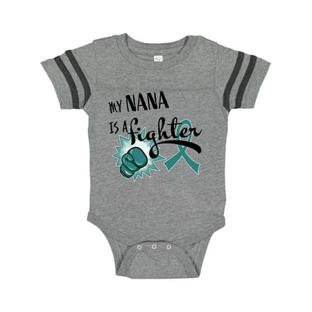 Inktastic Ovarian Cancer Awareness My Nana is a Fighter Gift Baby Boy or Baby Girl Bodysuit
Inktastic Ovarian Cancer Awareness My Nana is a Fighter Gift Baby Boy or Baby Girl Bodysuit