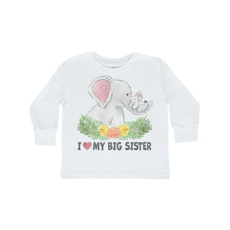 Inktastic I Love My Big Sister Elephant Family with Flowers Gift Toddler Boy or Toddler Girl Long Sleeve T-Shirt 
Inktastic I Love My Big Sister Elephant Family with Flowers Gift Toddler Boy or Toddler Girl Long Sleeve T-Shirt