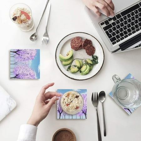 KXMDXA Cherry Blossom Purple Sakura Set of 6 Coaster for Drinks Absorbent Ceramic Stone Coasters Cup Mat with Cork Base for Home Kitchen Room Coffee Table Bar Decor
KXMDXA Cherry Blossom Purple Sakura Set of 6 Coaster for Drinks Absorbent Ceramic Stone Coasters Cup Mat with Cork Base for Home Kitchen Room Coffee Table Bar Decor