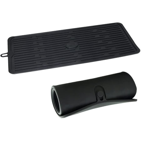 Silicone draining mat draining mat for kitchen silicone dish drying mat non-slip heat-resistant pot set for storing cutlery and dishes 44 x 20 cm (black)
Silicone draining mat draining mat for kitchen silicone dish drying mat non-slip heat-resistant pot set for storing cutlery and dishes 44 x 20 cm (black)
