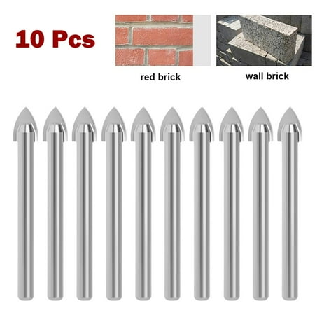 Geege 10Pcs Titanium Ceramic Tile Glass Drill Bit Tungsten Carbide Cross Spear Head-6mm
Geege 10Pcs Titanium Ceramic Tile Glass Drill Bit Tungsten Carbide Cross Spear Head-6mm