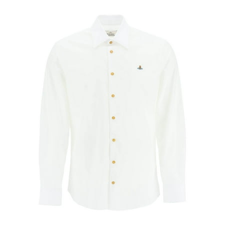 Vivienne Westwood Poplin Shirt With Orb Embroidery Men