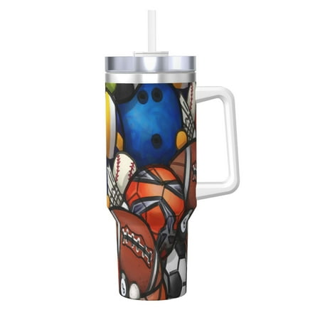 Susaid sport ball Print Indoor Outdoor Straw Lid 40oz Ice Bully With Handle Stainless Steel Cup for Home Office and Car
Susaid sport ball Print Indoor Outdoor Straw Lid 40oz Ice Bully With Handle Stainless Steel Cup for Home Office and Car