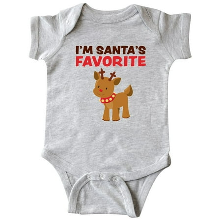 Inktastic I m Santa s Favorite reindeer Gift Baby Boy or Baby Girl Bodysuit