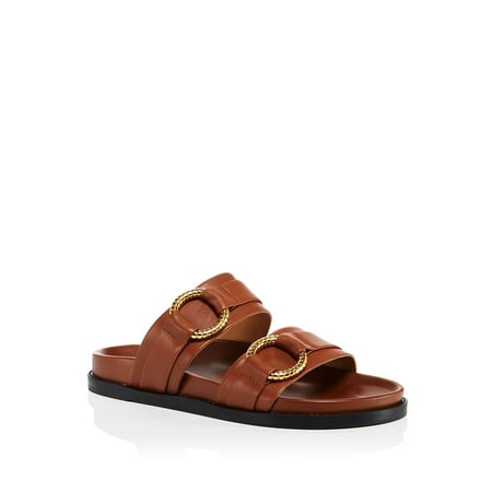 AQUA Womens Brown Buckle Accent Cushioned Round Toe Slip On Leather Slide Sandals 6 B
AQUA Womens Brown Buckle Accent Cushioned Round Toe Slip On Leather Slide Sandals 6 B