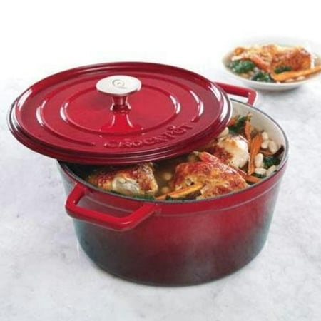 Gibson Cookware - 1.25 Gal Dutch Oven, Lid - Enameled Cast Iron - Dutch Oven - For Cooking - Gradient Red - 1 (108071-01)