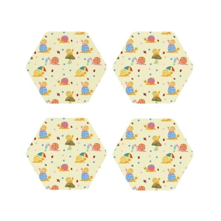 Honeii Colorful Cartoon Snail Print Leather Coaster Set of 4 Ideal for Safeguarding Your Furniture from Drinks Spills and Effortless Cleanup-Hexagon
Honeii Colorful Cartoon Snail Print Leather Coaster Set of 4 Ideal for Safeguarding Your Furniture from Drinks Spills and Effortless Cleanup-Hexagon